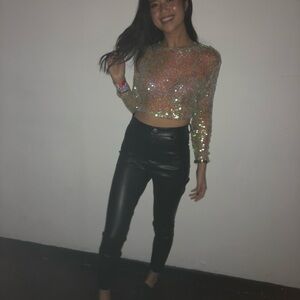 Zara leather pants